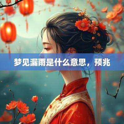 梦见漏雨是什么意思，预兆