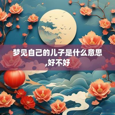 梦见自己的儿子是什么意思,好不好