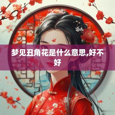 梦见丑角花是什么意思,好不好