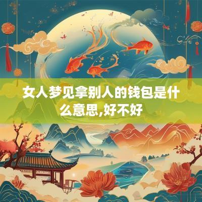 女人梦见拿别人的钱包是什么意思,好不好