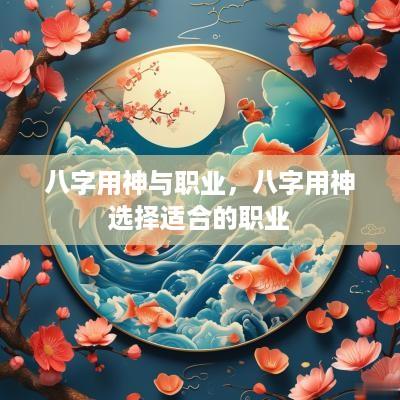 八字用神与职业，八字用神选择适合的职业