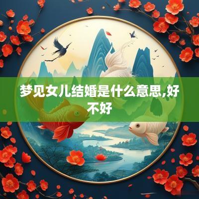 梦见女儿结婚是什么意思,好不好