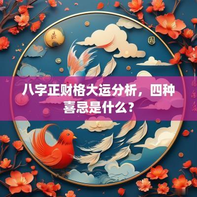 八字正财格大运分析，四种喜忌是什么？