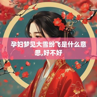 孕妇梦见大雪纷飞是什么意思,好不好