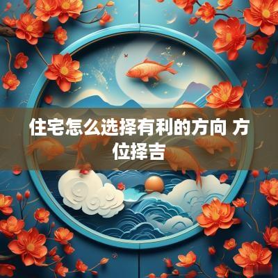 住宅怎么选择有利的方向 方位择吉