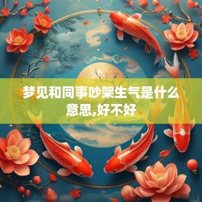 梦见和同事吵架生气是什么意思,好不好