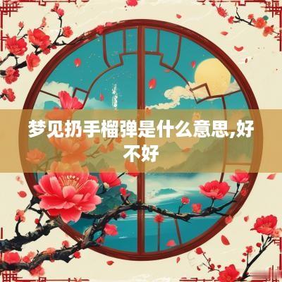 梦见扔手榴弹是什么意思,好不好
