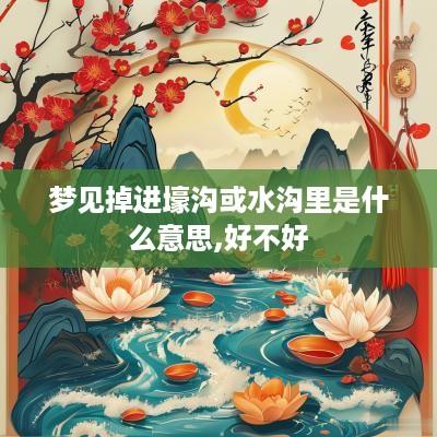 梦见掉进壕沟或水沟里是什么意思,好不好