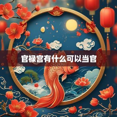 官禄宫有什么可以当官