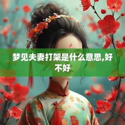 梦见夫妻打架是什么意思,好不好