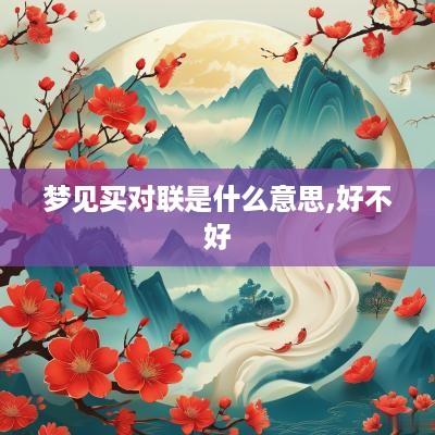 梦见买对联是什么意思,好不好