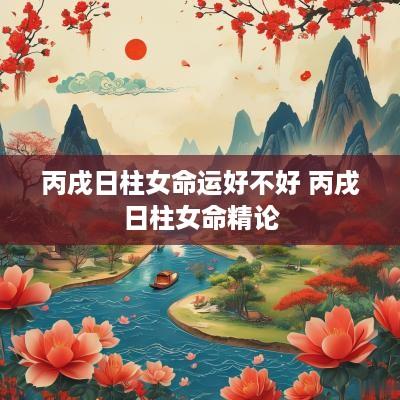 丙戌日柱女命运好不好 丙戌日柱女命精论