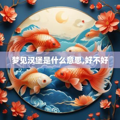 梦见汉堡是什么意思,好不好
