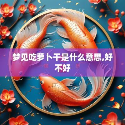 梦见吃萝卜干是什么意思,好不好