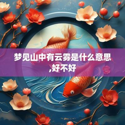 梦见山中有云雾是什么意思,好不好