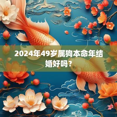 2025年49岁属狗本命年结婚好吗？