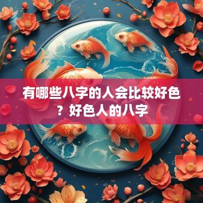 有哪些八字的人会比较好色？好色人的八字