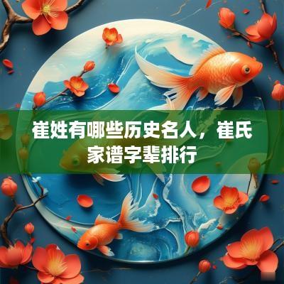崔姓有哪些历史名人，崔氏家谱字辈排行
