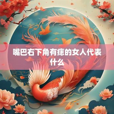 嘴巴右下角有痣的女人代表什么