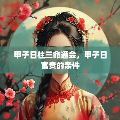 甲子日柱三命通会，甲子日富贵的条件