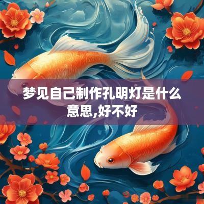 梦见自己制作孔明灯是什么意思,好不好
