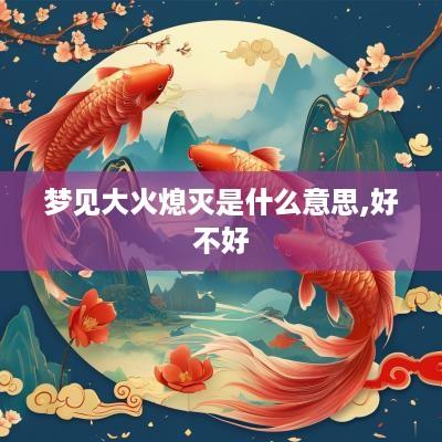 梦见大火熄灭是什么意思,好不好
