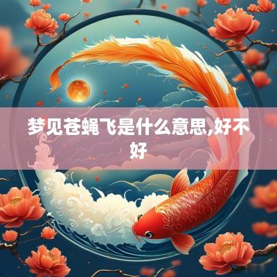 梦见苍蝇飞是什么意思,好不好
