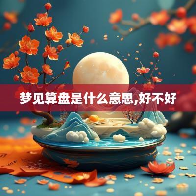 梦见算盘是什么意思,好不好