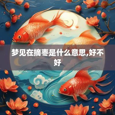 梦见在摘枣是什么意思,好不好