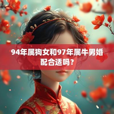 94年属狗女和97年属牛男婚配合适吗？