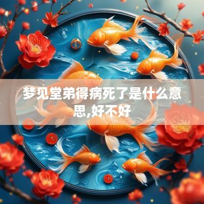 梦见堂弟得病死了是什么意思,好不好
