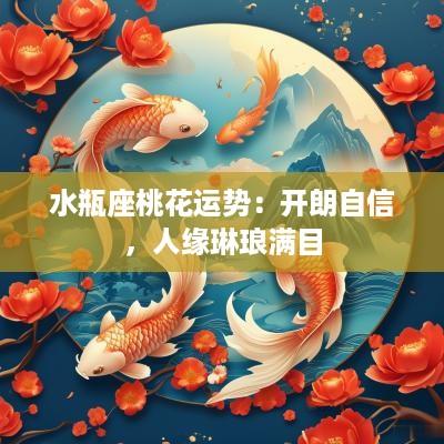 水瓶座桃花运势：开朗自信，人缘琳琅满目