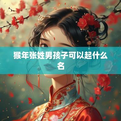 猴年张姓男孩子可以起什么名