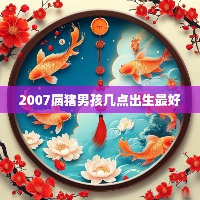 2007属猪男孩几点出生最好
