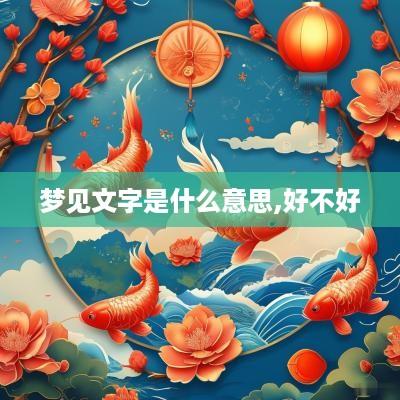 梦见文字是什么意思,好不好