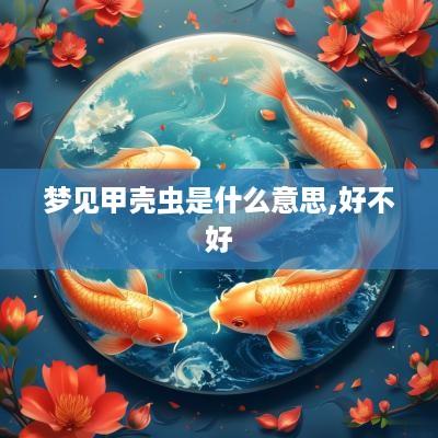 梦见甲壳虫是什么意思,好不好