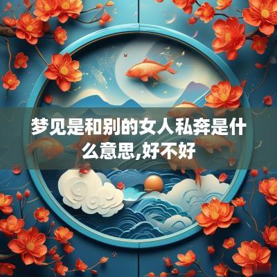 梦见是和别的女人私奔是什么意思,好不好