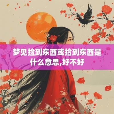 梦见捡到东西或拾到东西是什么意思,好不好