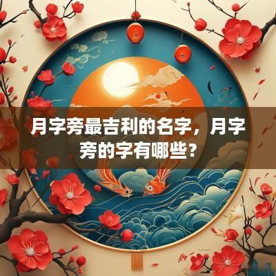 月字旁最吉利的名字，月字旁的字有哪些？
