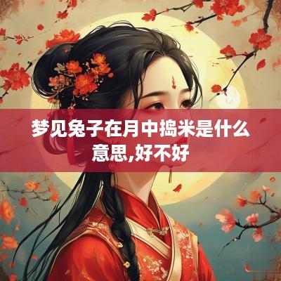 梦见兔子在月中捣米是什么意思,好不好