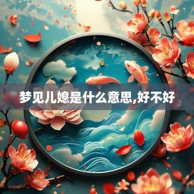 梦见儿媳是什么意思,好不好
