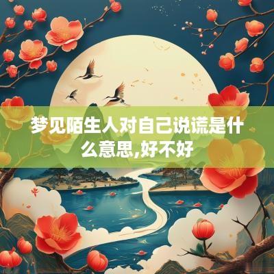 梦见陌生人对自己说谎是什么意思,好不好
