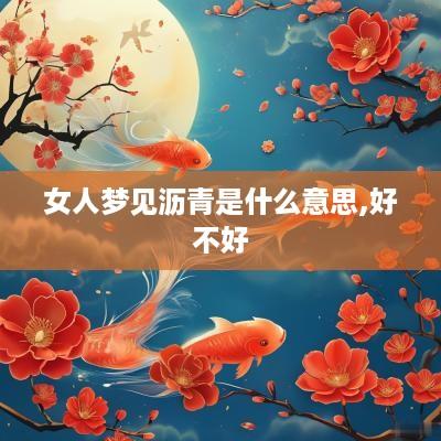 女人梦见沥青是什么意思,好不好