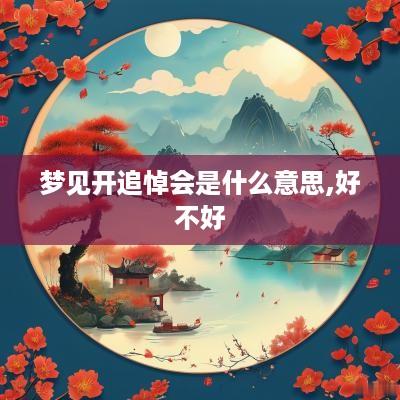 梦见开追悼会是什么意思,好不好