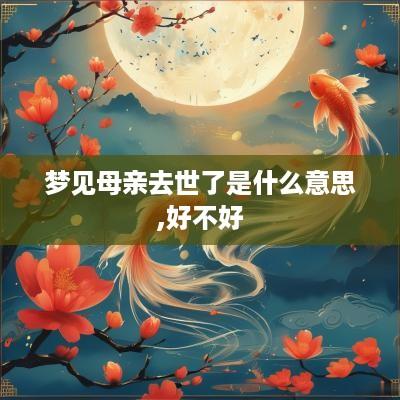 梦见母亲去世了是什么意思,好不好