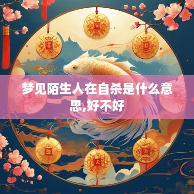 梦见陌生人在自杀是什么意思,好不好