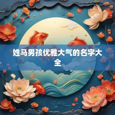 姓马男孩优雅大气的名字大全