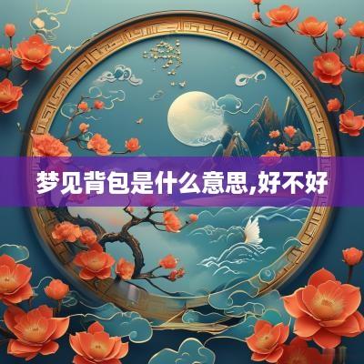 梦见背包是什么意思,好不好