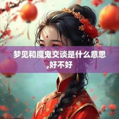 梦见和魔鬼交谈是什么意思,好不好