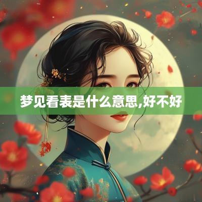 梦见看表是什么意思,好不好